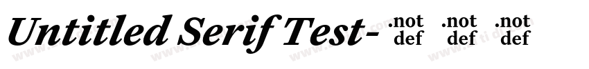 Untitled Serif Test字体转换